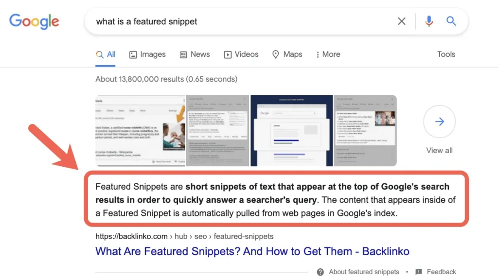 Featured Snippets and Rich Results