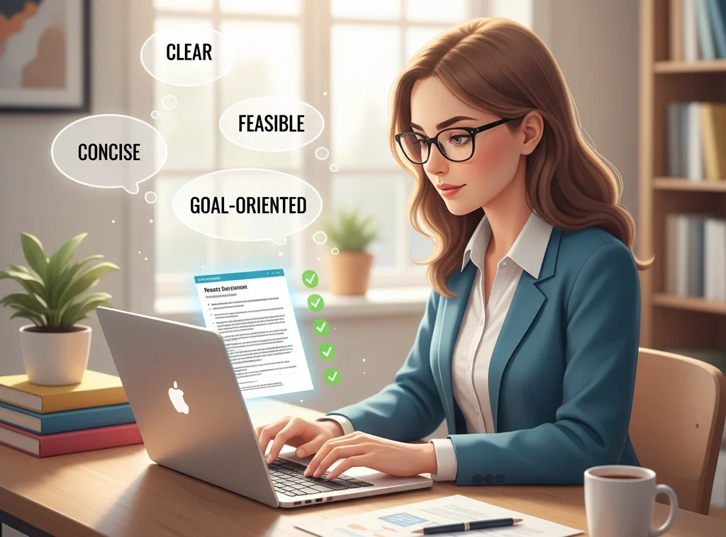 a researcher writing a research problem statement with clarity and precision.