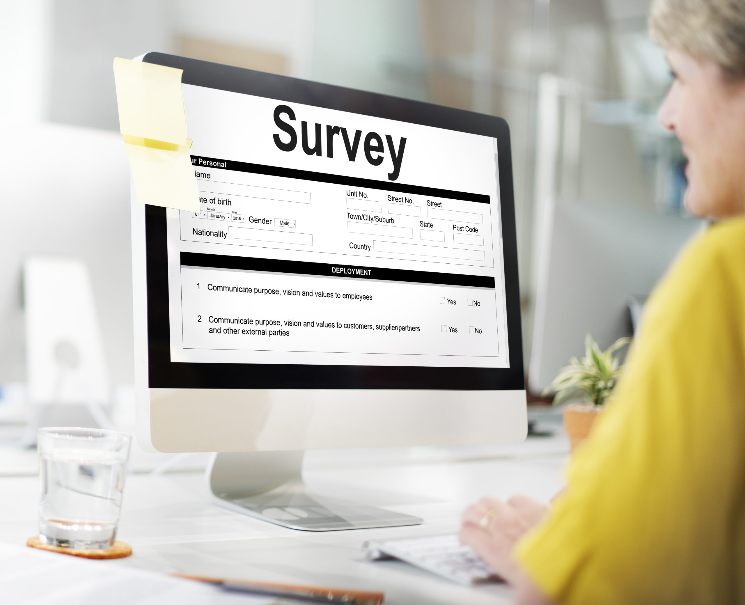 Survey Form Research Marketing Mark Concept
