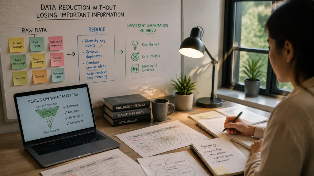 Reducing qualitative data while preserving key insights