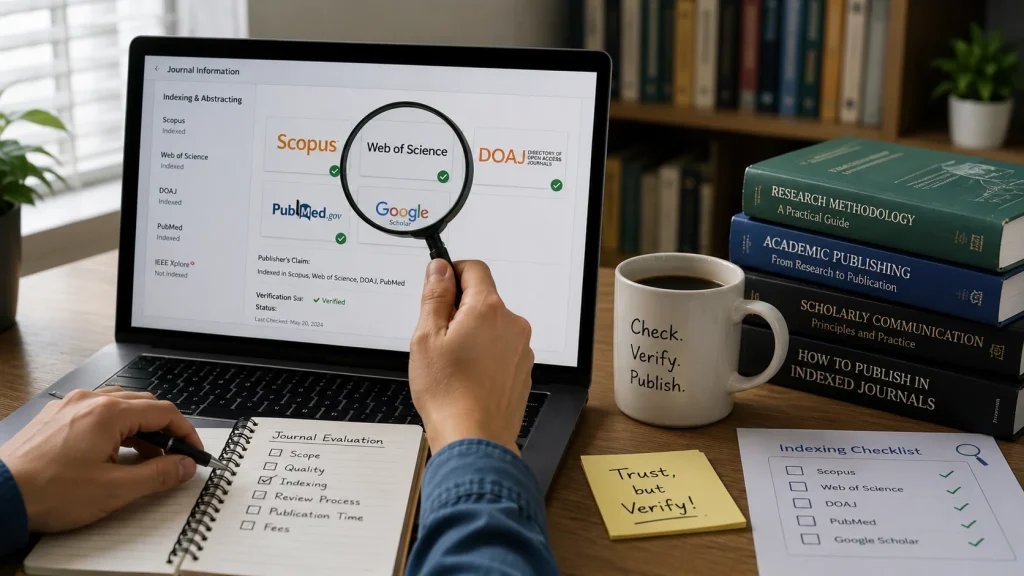 Verifying academic journal indexing claims