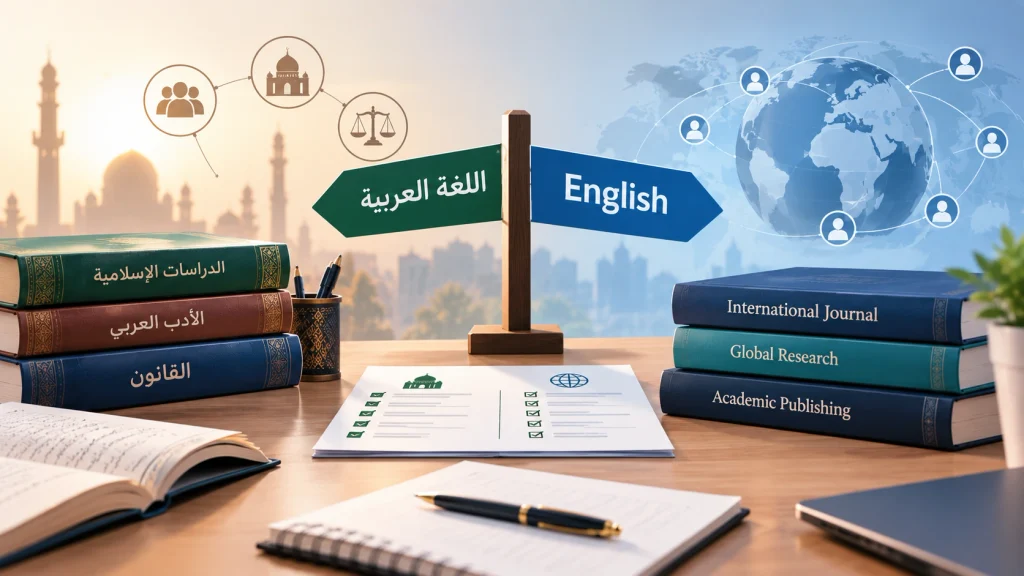 Arabic vs English academic publishing options
