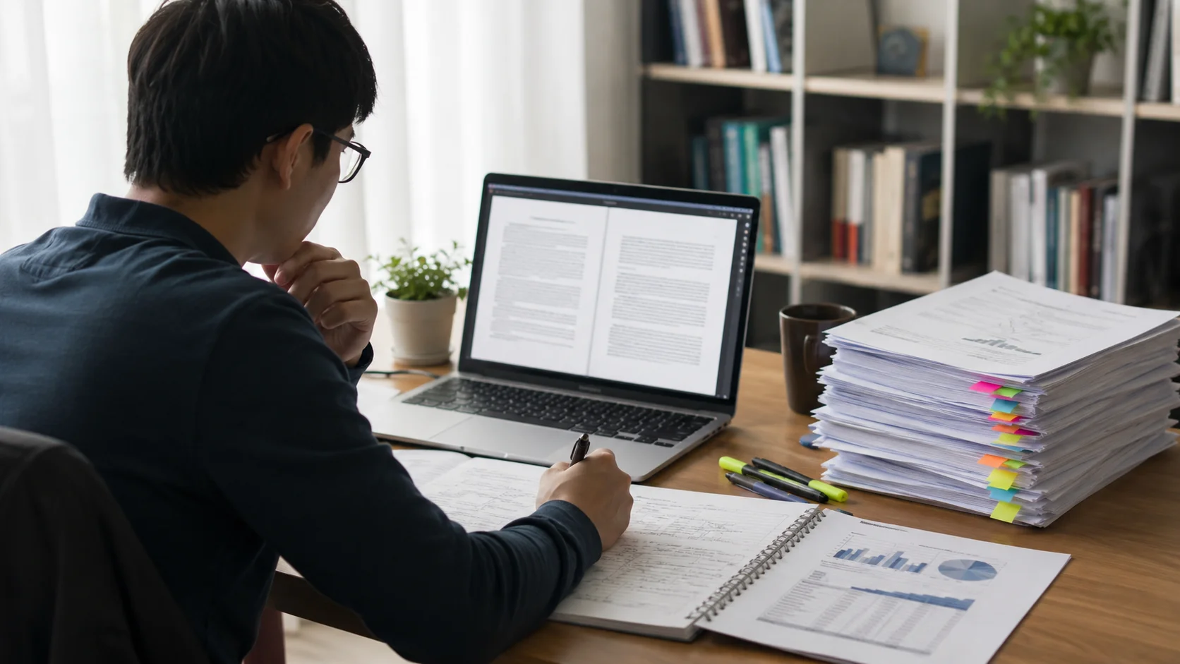 Researcher developing a conference paper into a full journal article