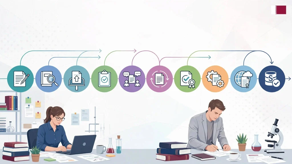 Realistic Scopus publication timeline stages in Qatar