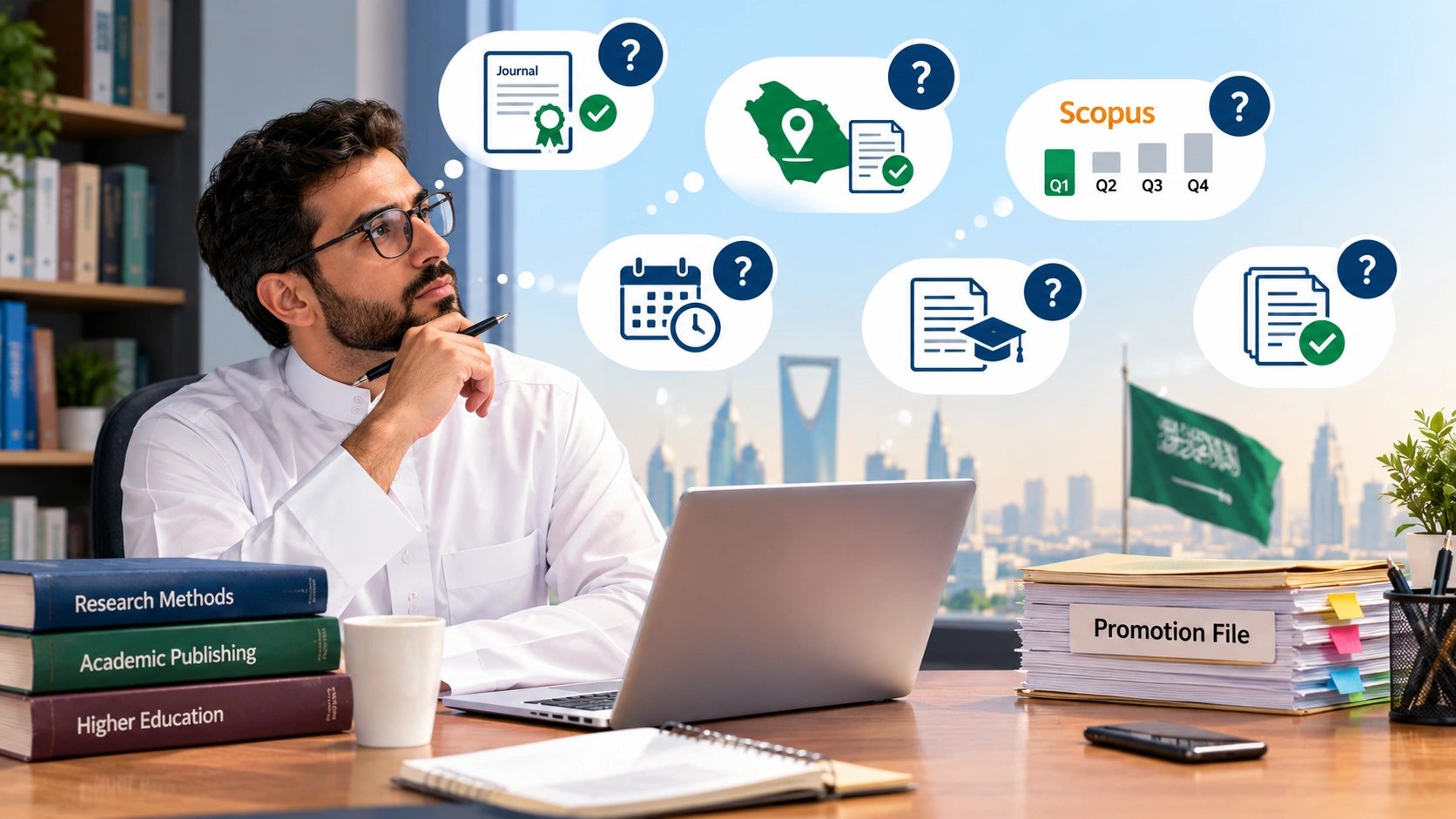 Saudi journal status and promotion file questions