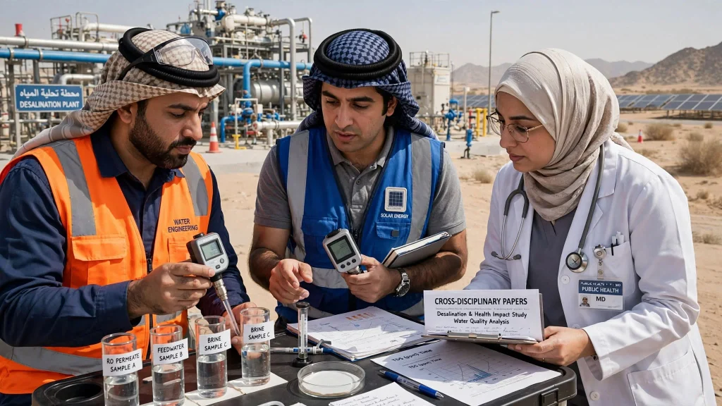 Cross-disciplinary team water engineering solar energy public health at desalination plant