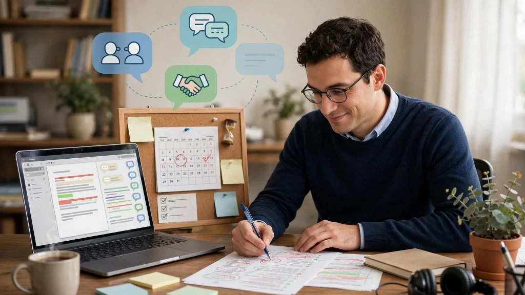 Researcher responding to reviewers during Frontiers interactive review process