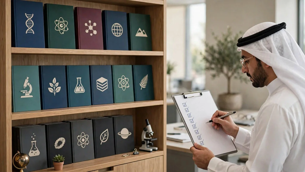 Saudi researcher checking curated Nature Index journal list
